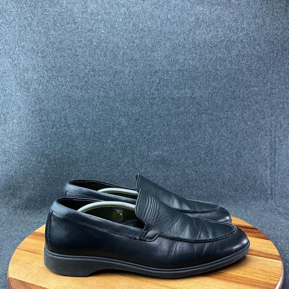 Amberjack Black Leather The Loafer Men's Size 11 Slip On Comfort Shoes